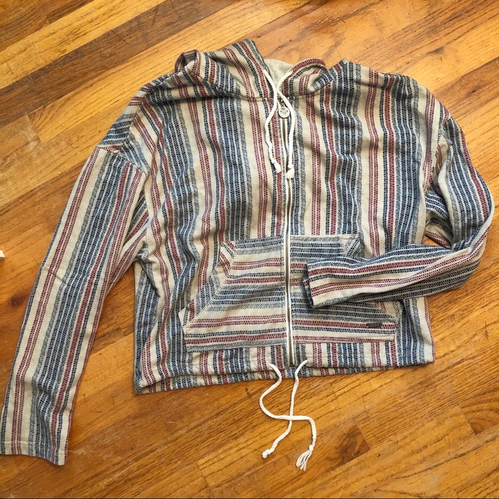 Roxy Zip Up Cropped Hoodie